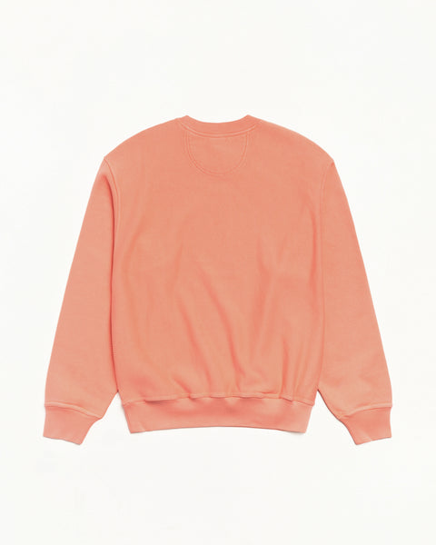 Stussy Wear Pig. Dyed Crew Mens Long Sleeve In Sherbert