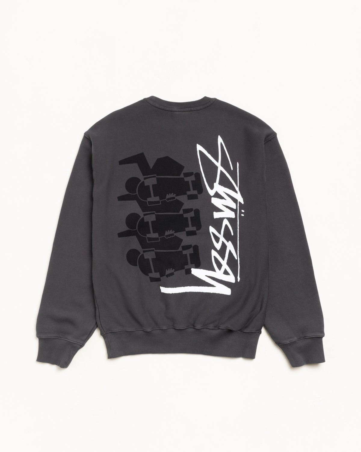 Skate Stack Crew – Faded Black | Crew Sweats | Stüssy Japan