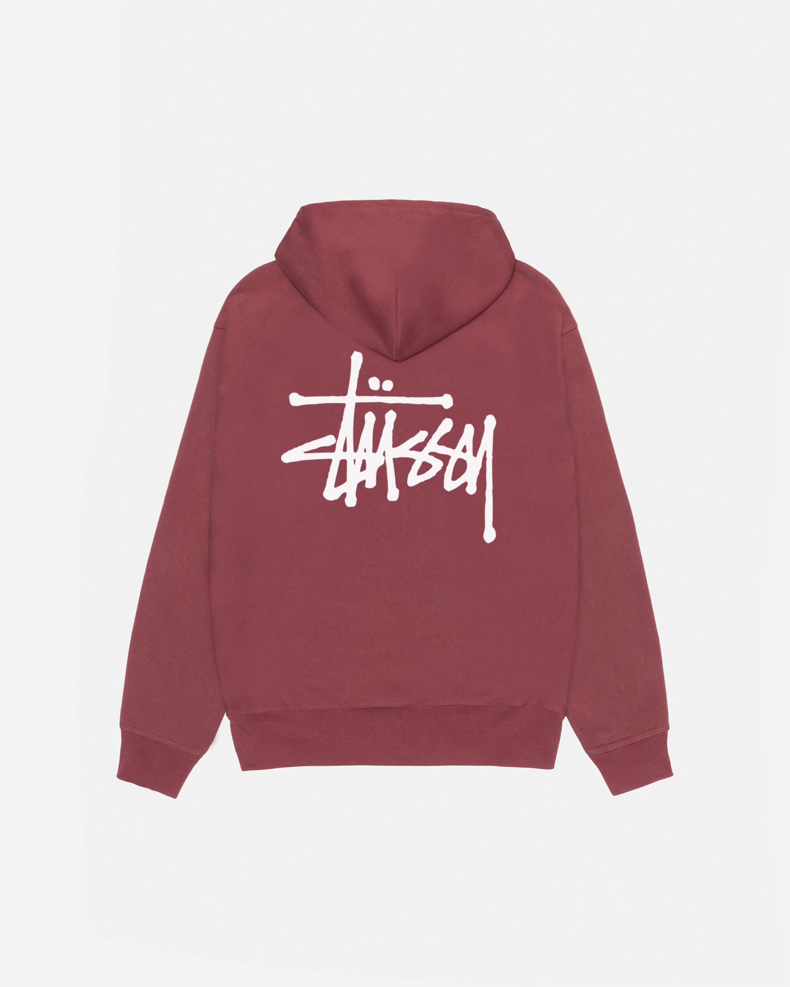 BASIC STÜSSY HOODIE OXBLOOD SWEATS