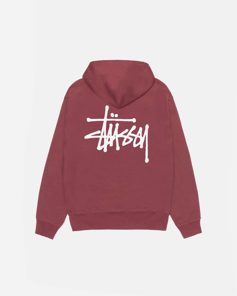 BASIC STÜSSY HOODIE OXBLOOD SWEATS