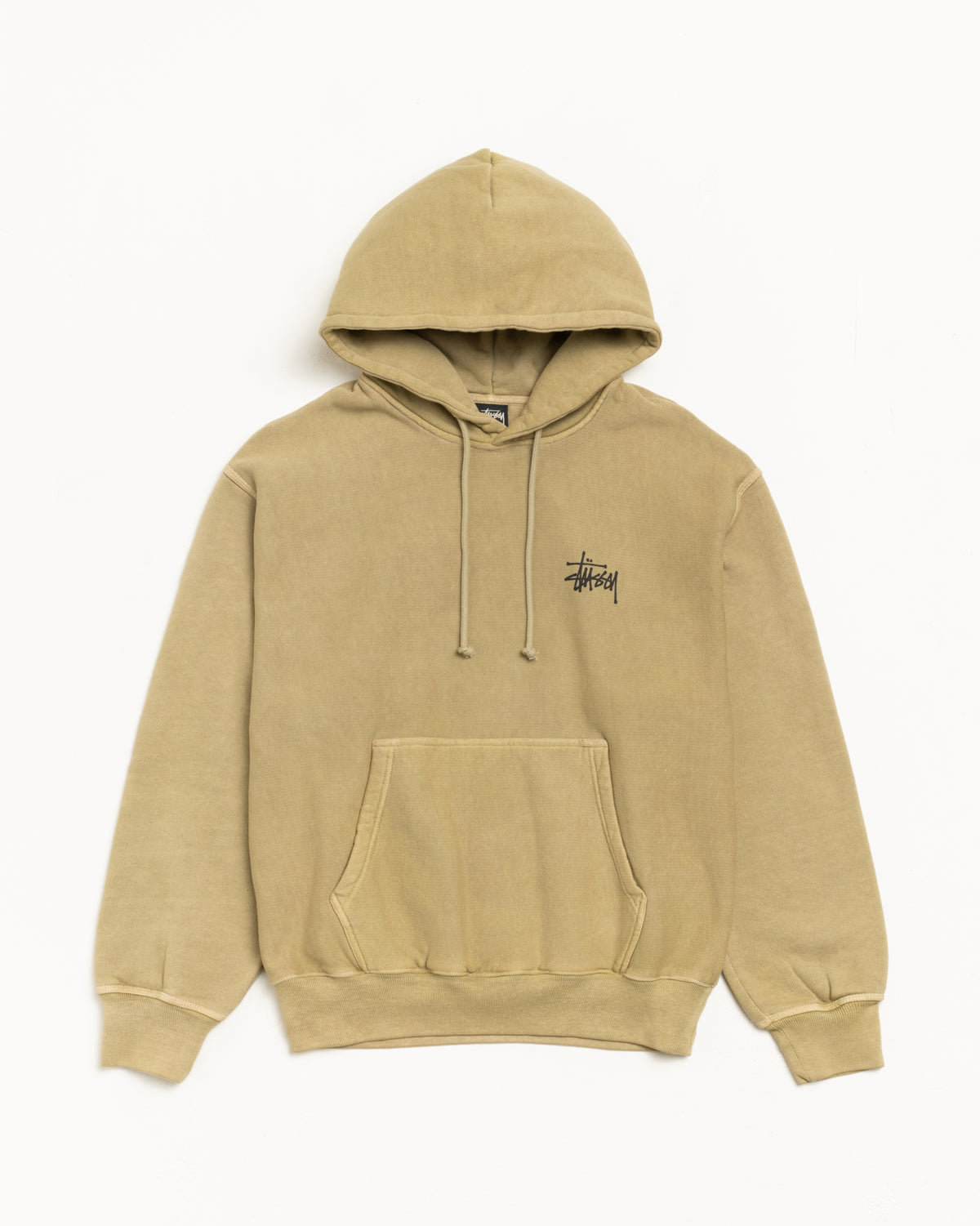 Basic Stüssy Hoodie Pigment Dyed – Elm | Sweats | Stüssy Japan