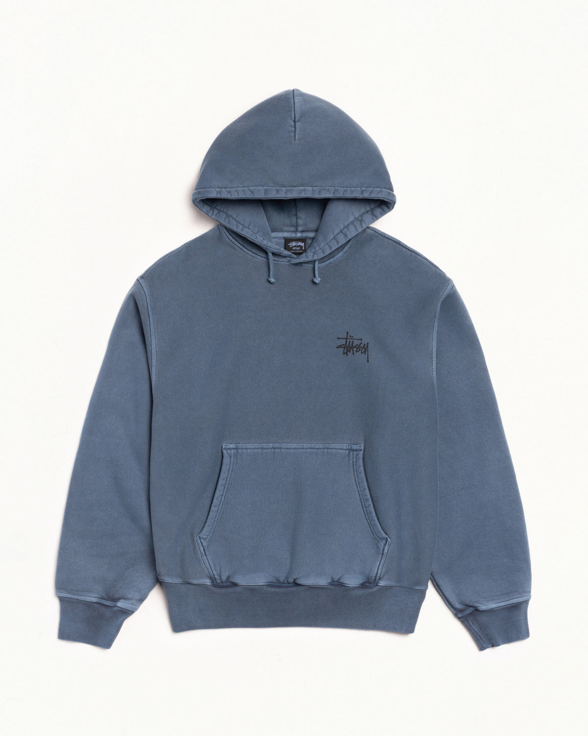 Basic Stüssy Hoodie Pigment Dyed – Navy | Tee & Sweats | Stüssy Japan