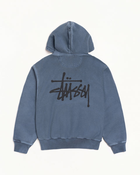 Basic Stussy Pig. Dyed Hood Mens Long Sleeve In Navy