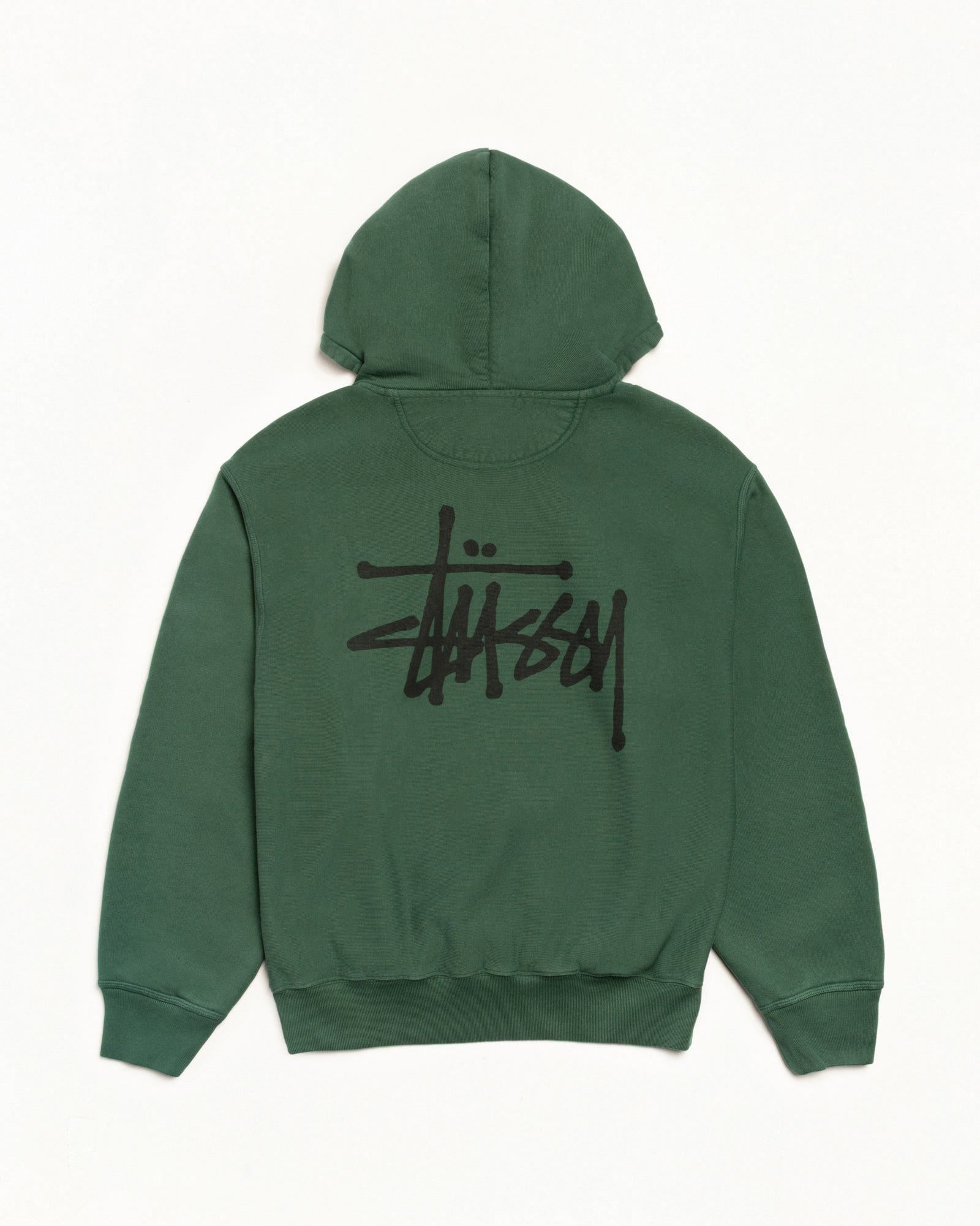 Basic Stussy Pig. Dyed Hood Mens Long Sleeve In Pine