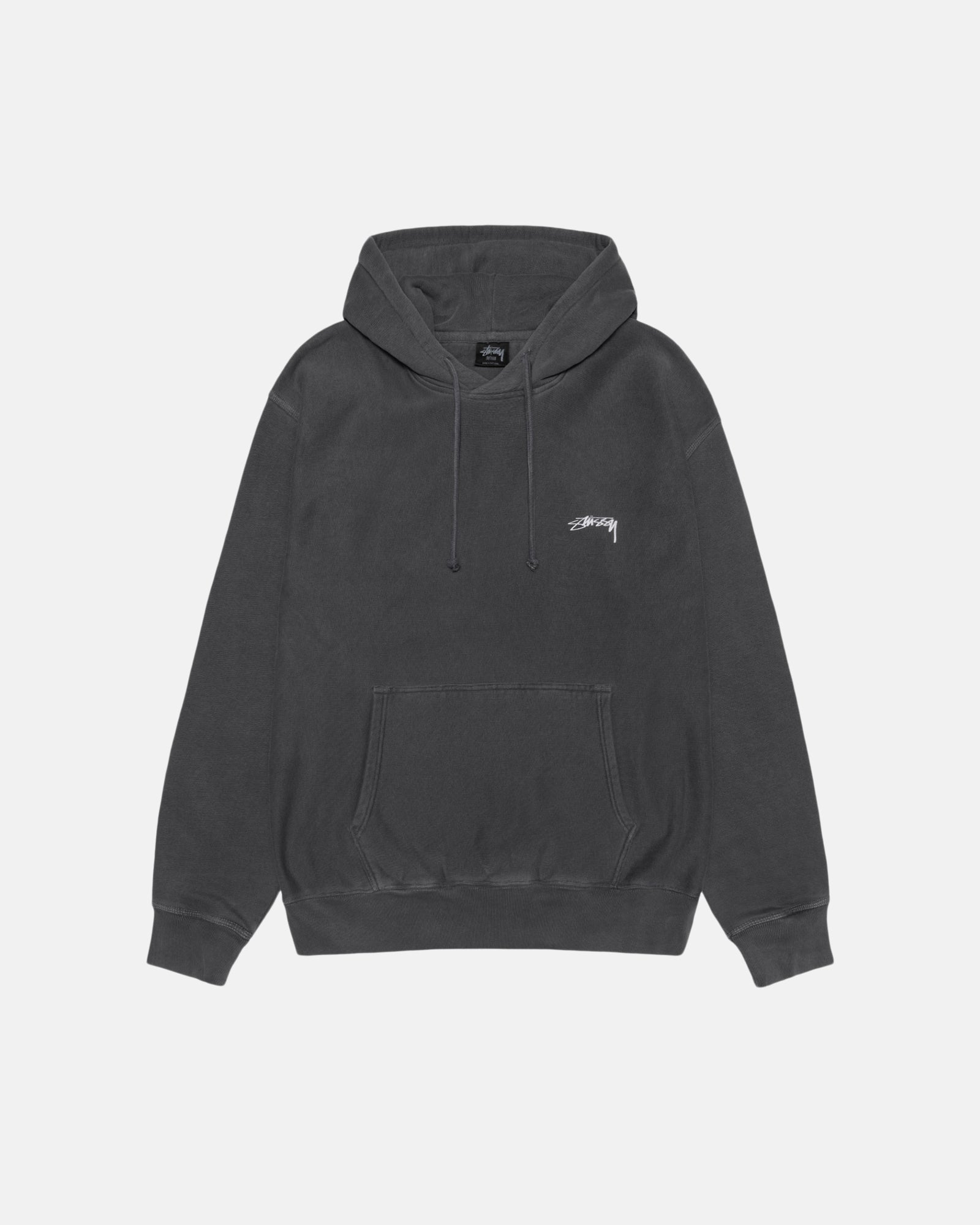Stüssy Smooth Stock Hoodie Pigment Dyed Black Sweats