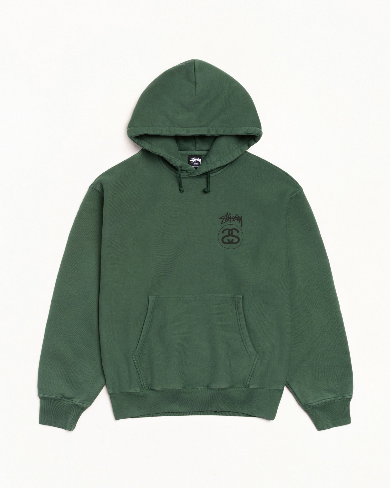 Stock Link Pig. Dyed Hood Mens Long Sleeve In Pine
