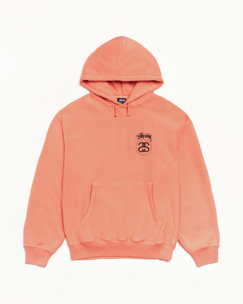 Stock Link Pig. Dyed Hood Mens Long Sleeve In Sherbert