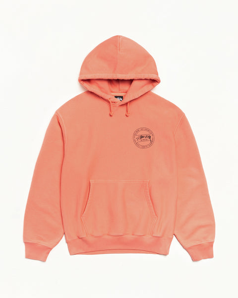 Stussy Wear Pig. Dyed Hood Mens Long Sleeve In Sherbert