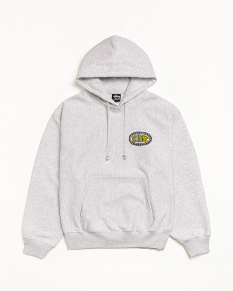 Tile Oval Hood Mens Long Sleeve In Ash Heather