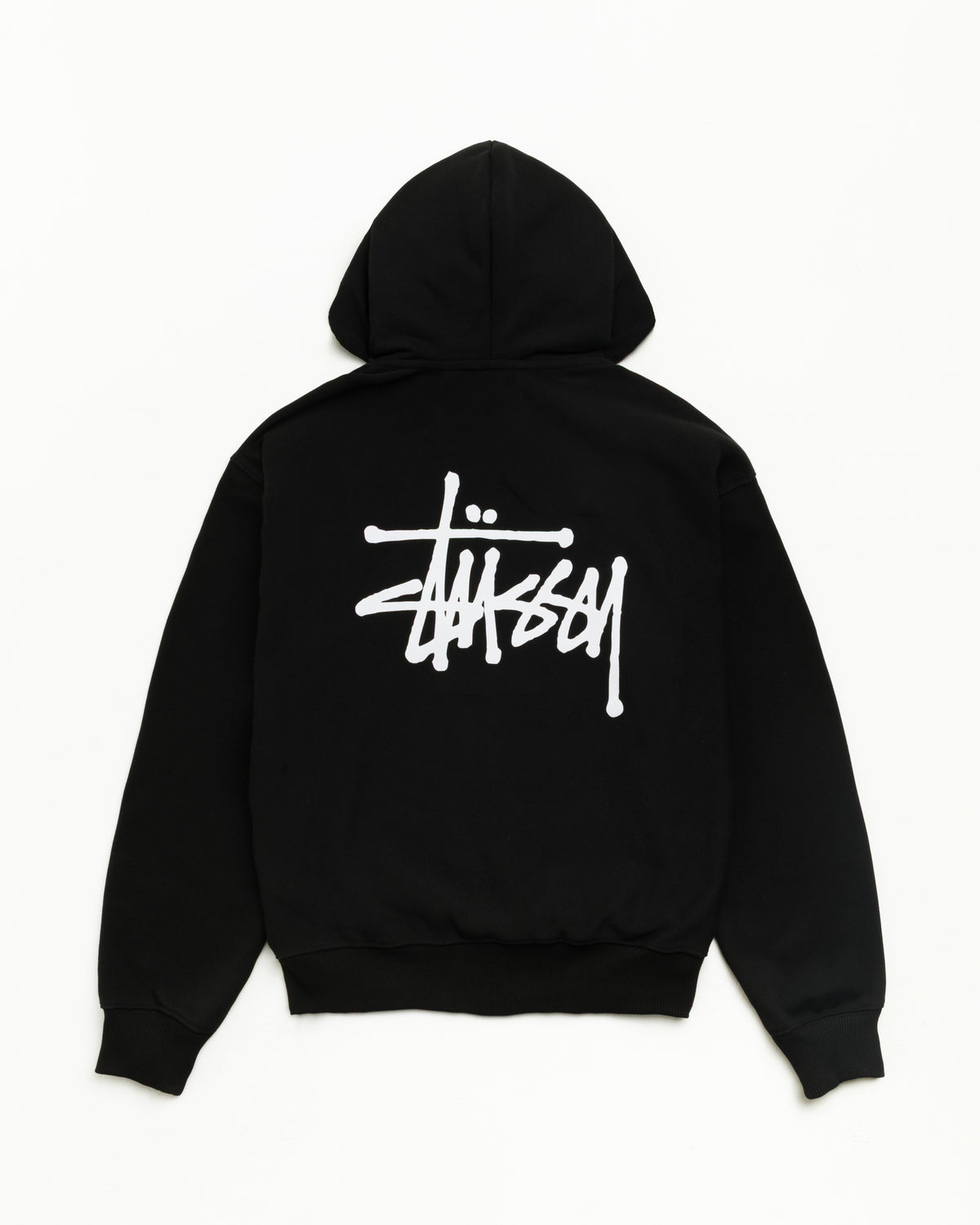 Basic Stüssy Zip Hoodie - Black | Sweats | Stüssy Japan