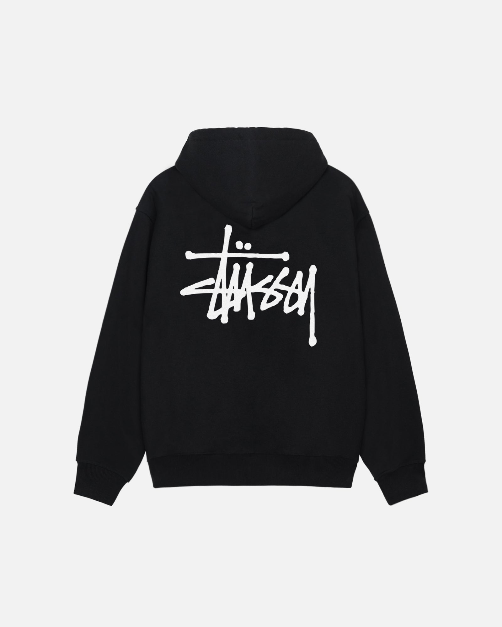 Basic Stüssy Zip Hoodie in black – Stüssy Japan