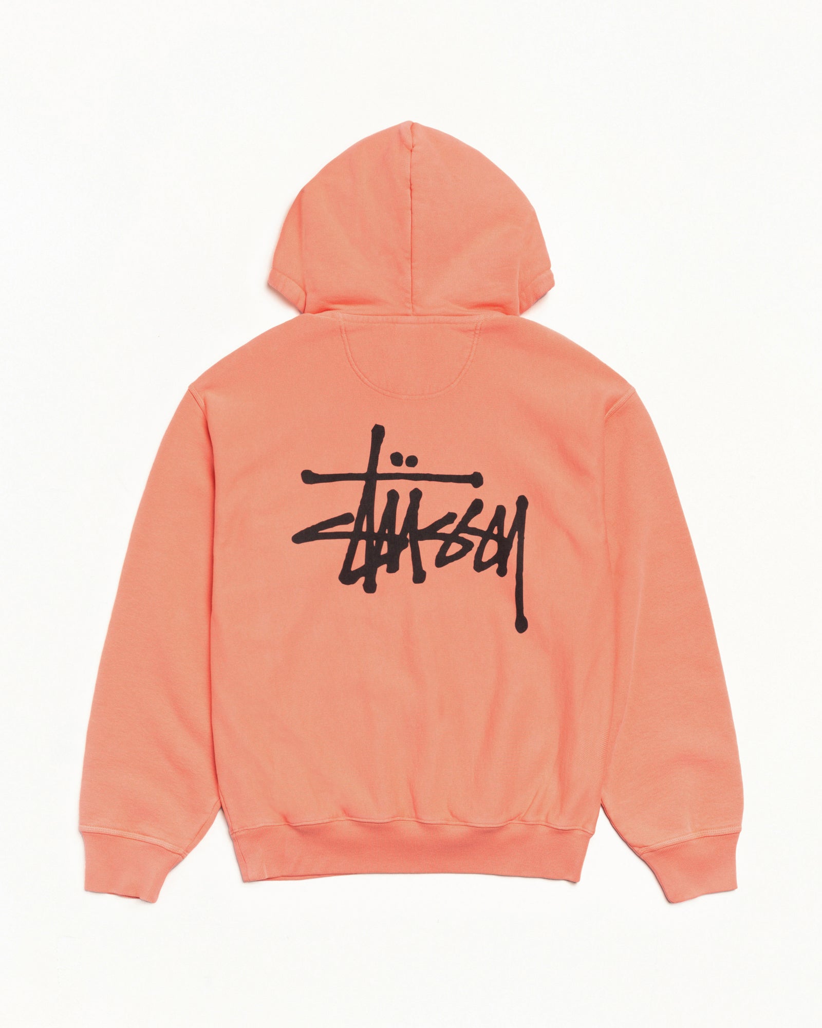 Basic Stussy Pig Dyed Zip Hood Mens Long Sleeve In Sherbert