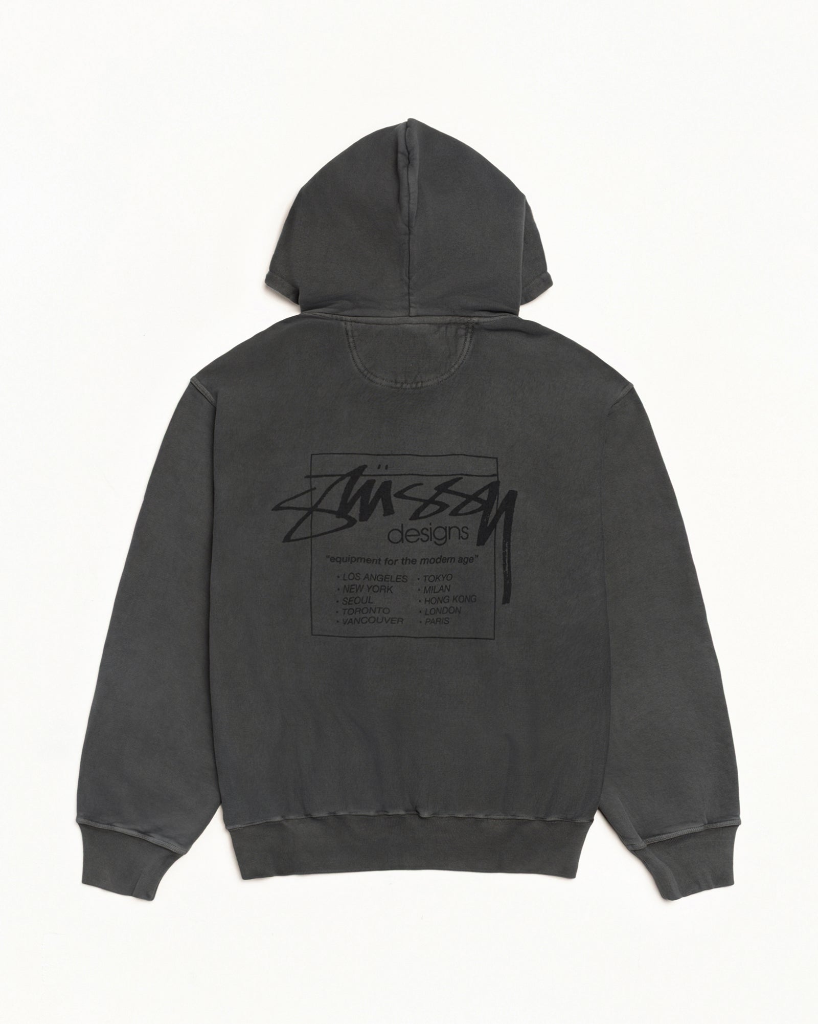 Modern Age Zip Hoodie Pigment Dyed – Black | Sweats | Stüssy Japan