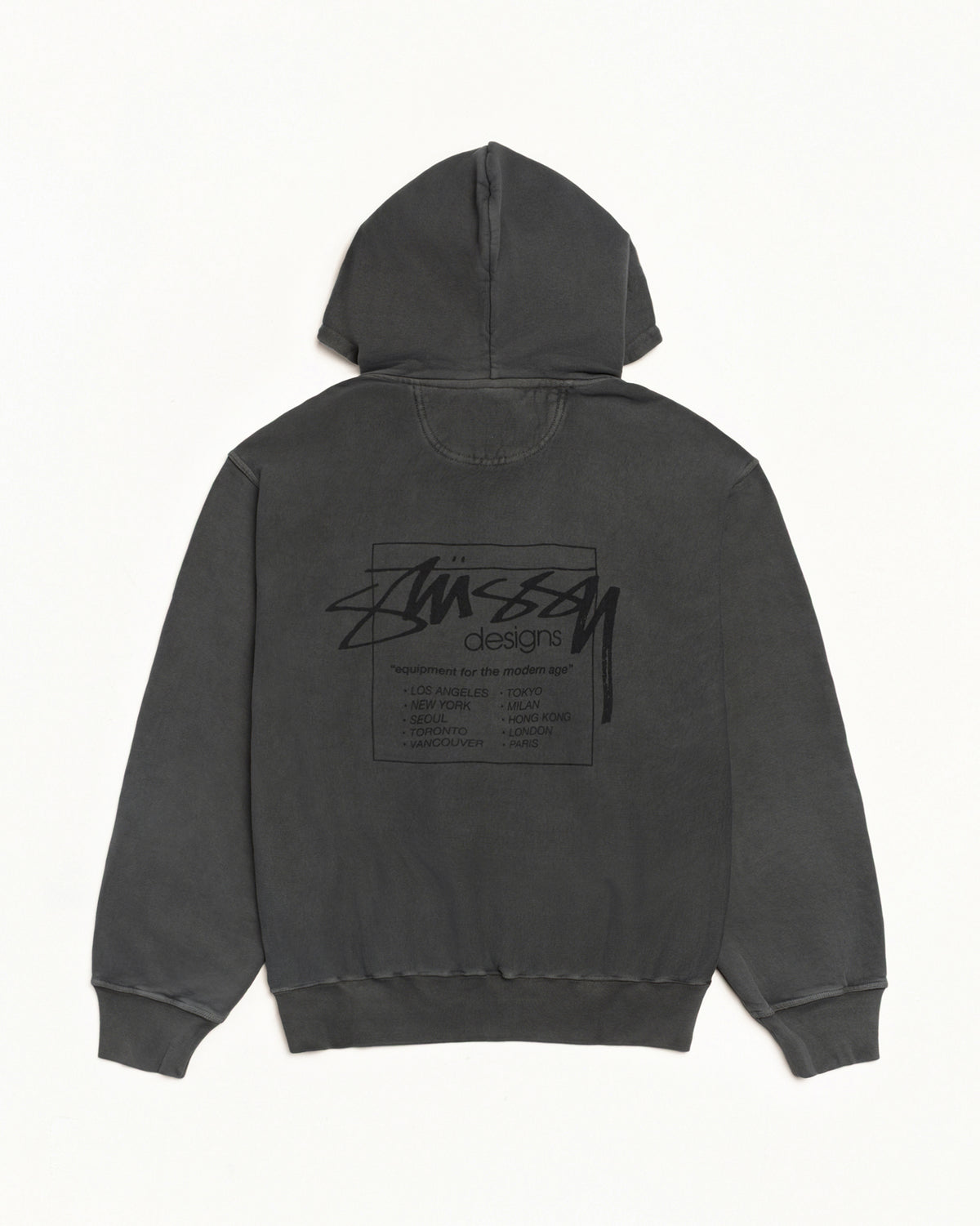 Modern Age Zip Hoodie Pigment Dyed – Black | Sweats | Stüssy Japan