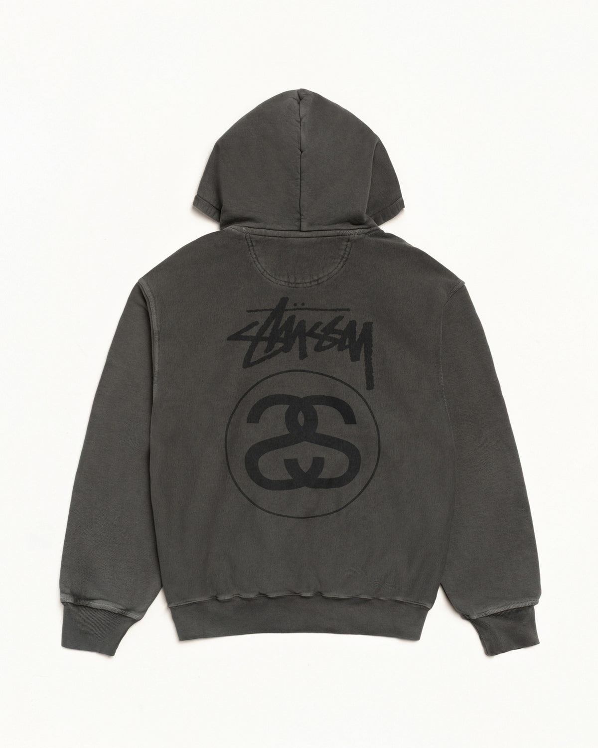 Stock Link Zip Hoodie Pigment Dyed – Black | Sweats | Stüssy Japan