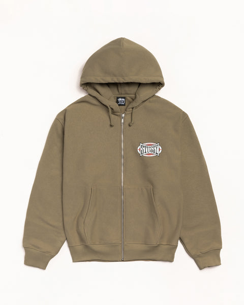 Champion Oval Zip Hood Mens Long Sleeve In Army