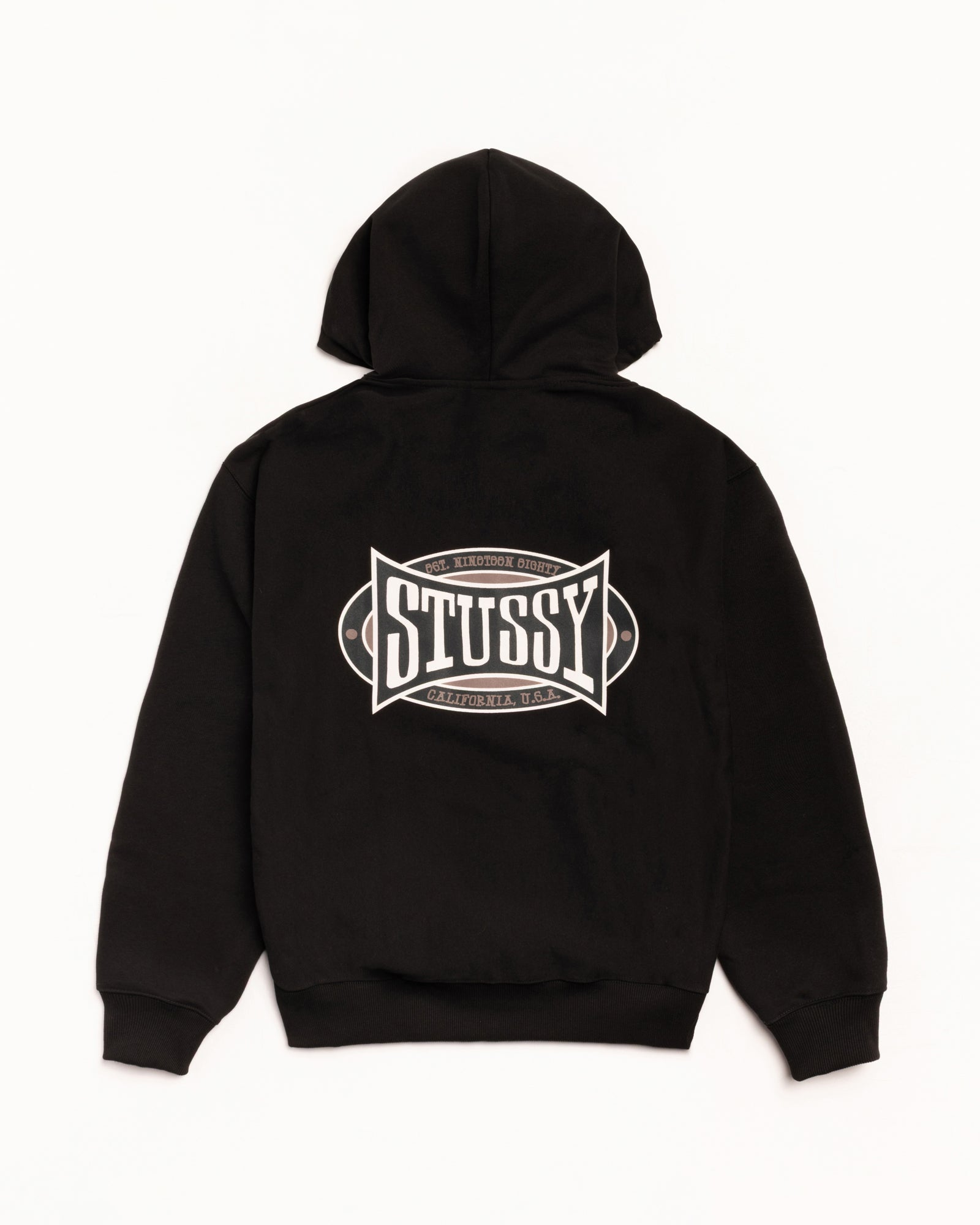 Champion Oval Zip Hoodie – Black | Sweats | Stüssy Japan
