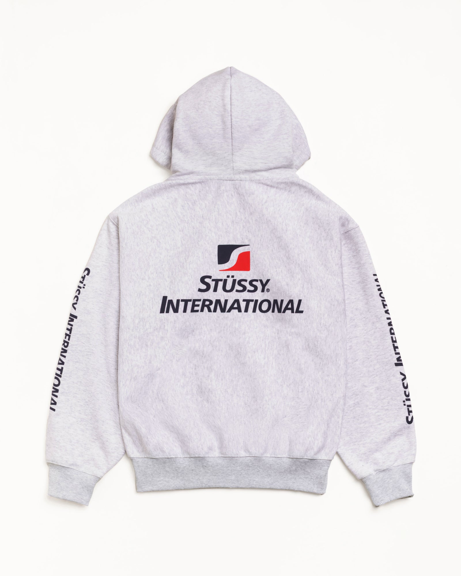 Stüssy International Zip Hoodie – Ash Heather | Sweats | Stüssy Japan