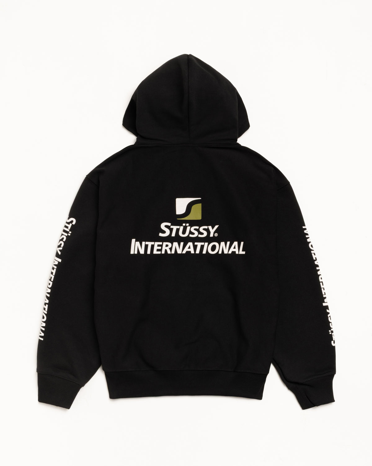 Stüssy International Zip Hoodie – Black | Sweats | Stüssy Japan