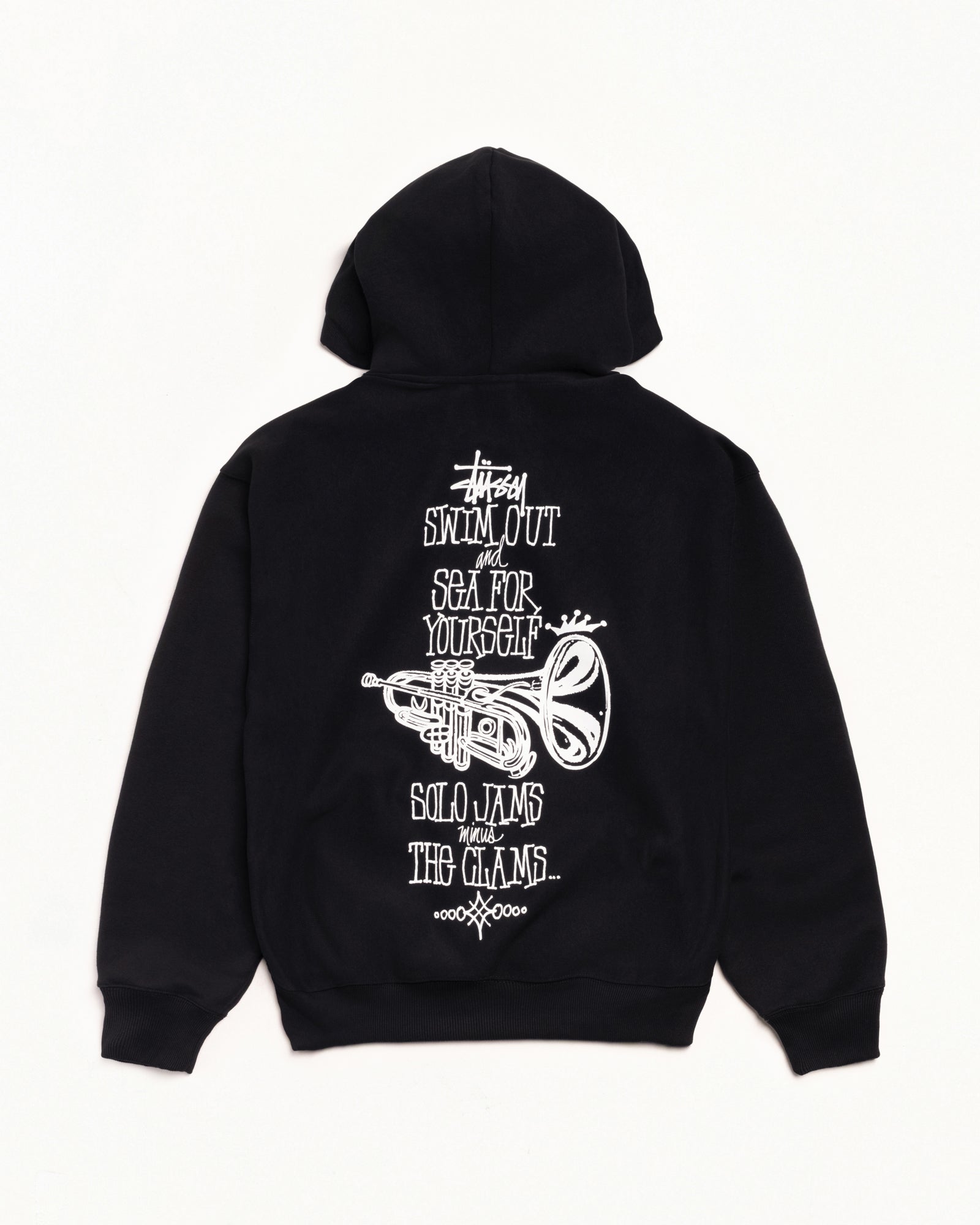 Swim Out Zip Hood Mens Long Sleeve In Black