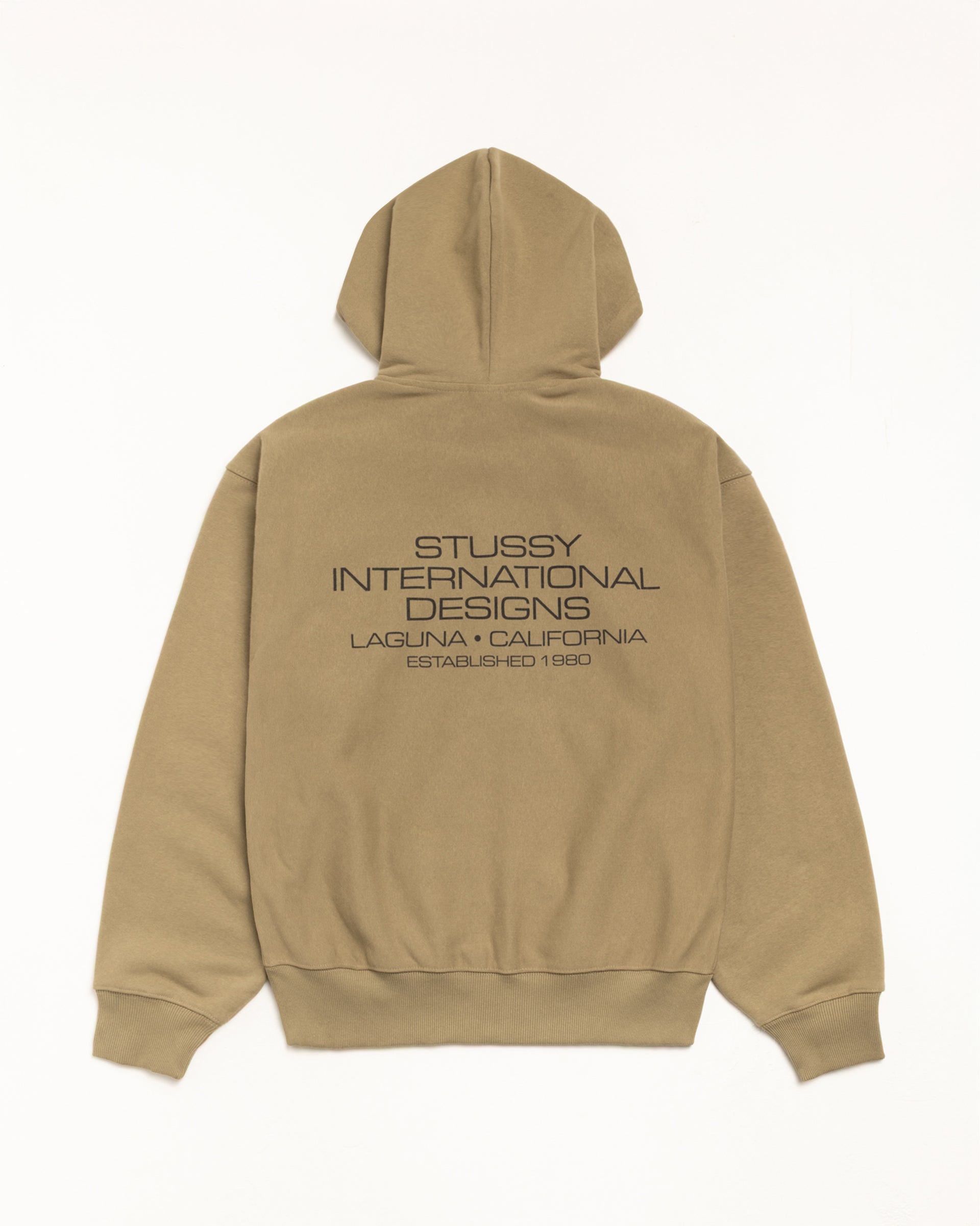 International Designs Zip Hood Mens Long Sleeve In Army