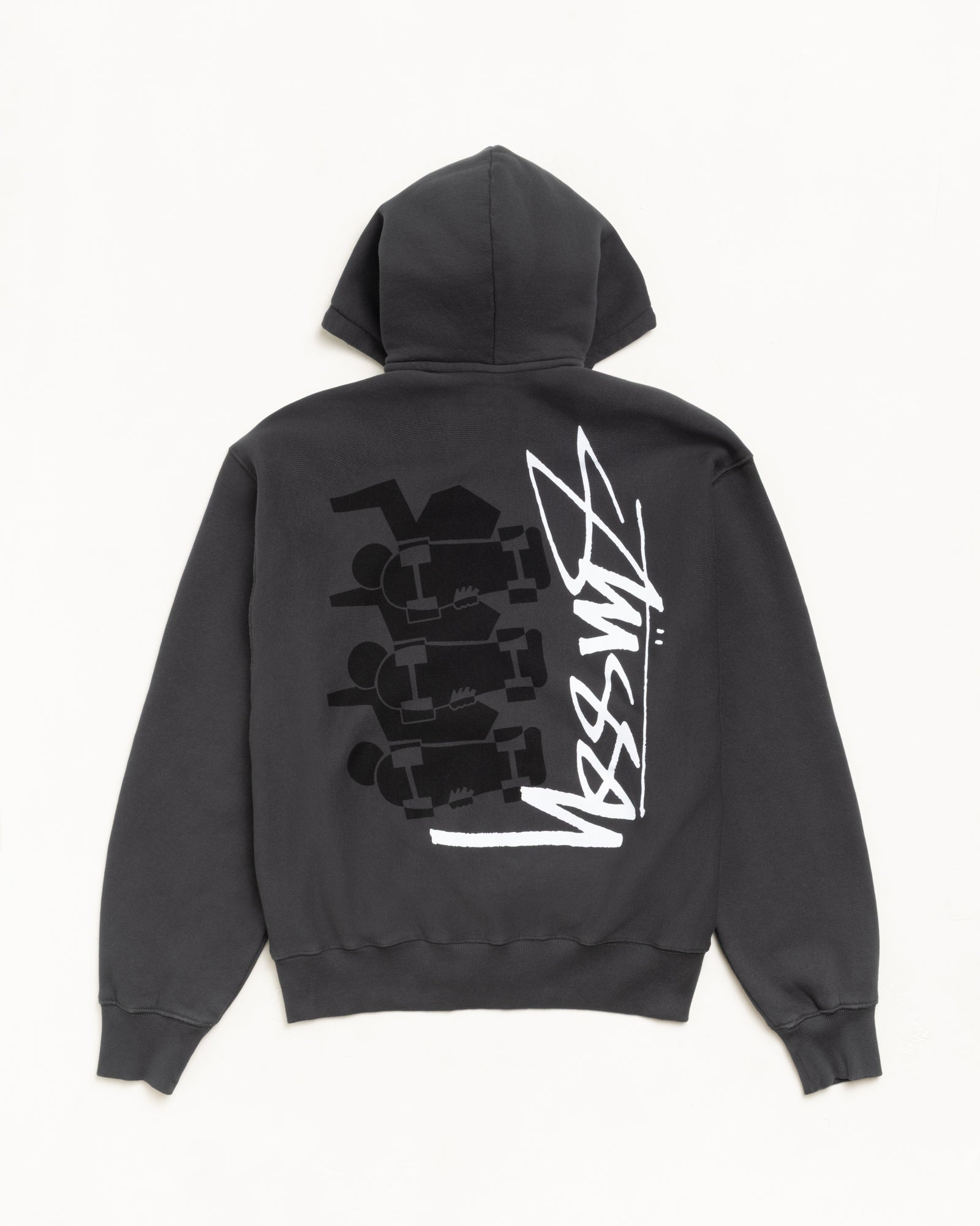 archive stussy グラフィティプリントジップパーカー STUSSY】 グラフィック 総柄 ジップパーカー ホワイト Lサイズ | 変奇堂