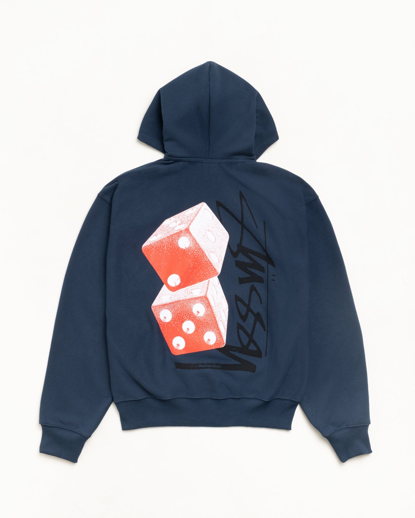 Tall Dice Zip Hood Mens Long Sleeve In Navy
