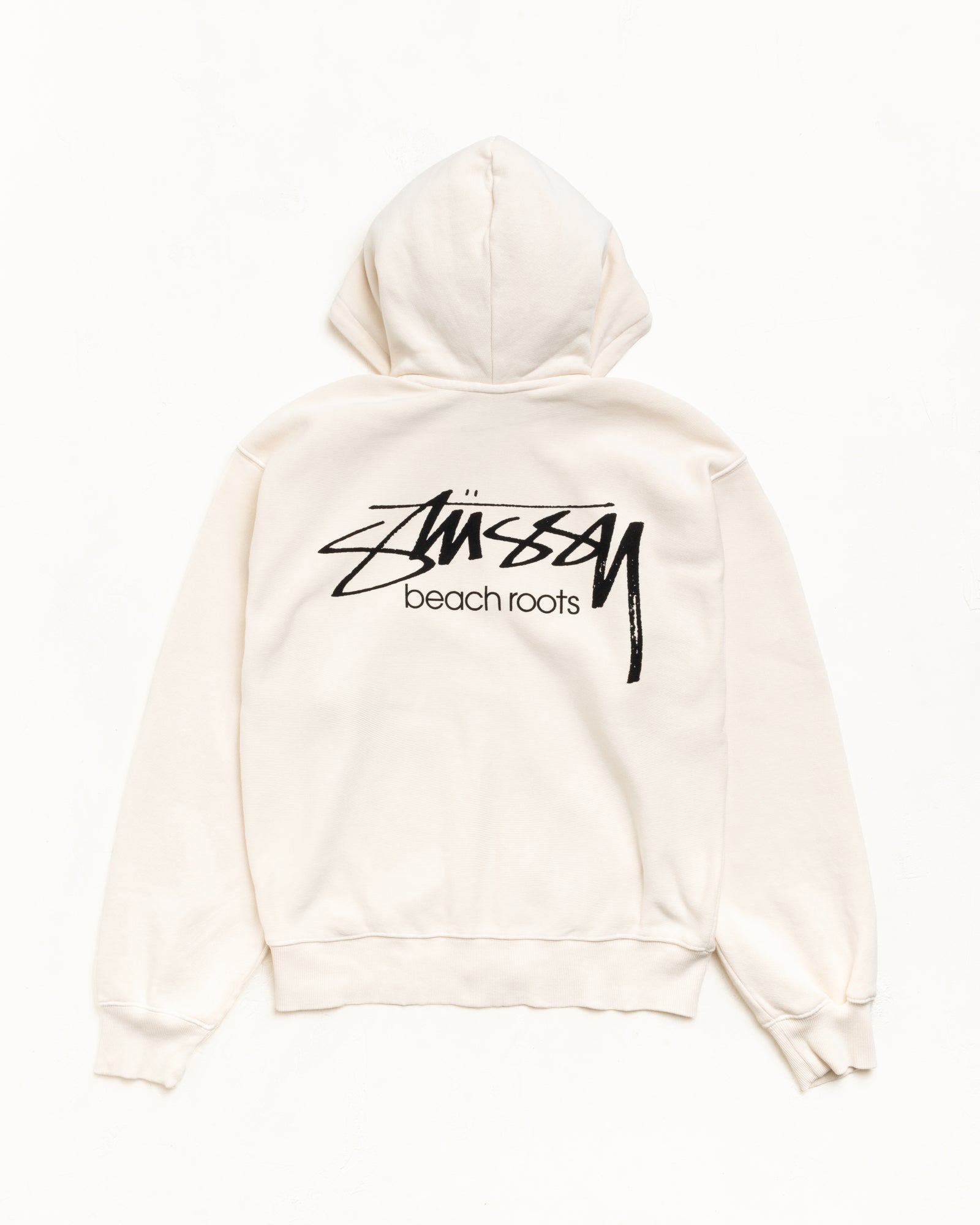 Beach Roots Zip Hoodie Garment Dyed – Bone | Sweats | Stüssy Japan