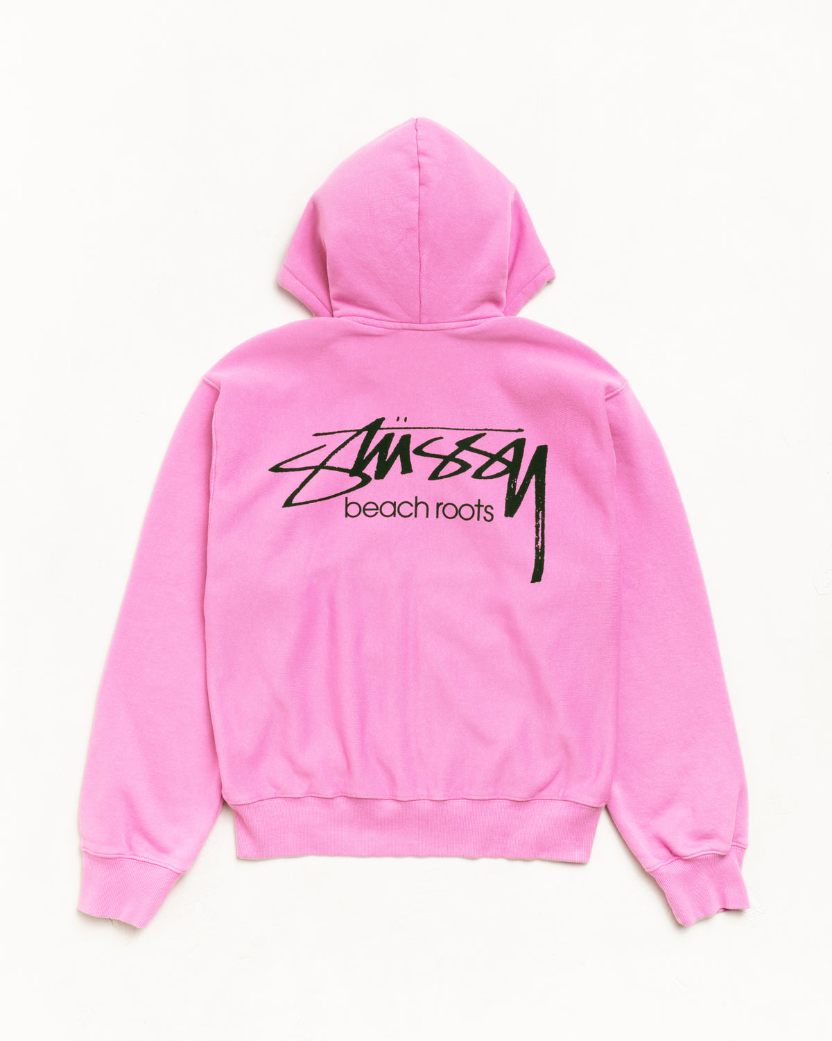 Beach Roots Zip Hoodie Garment Dyed – Pink | Sweats | Stüssy Japan