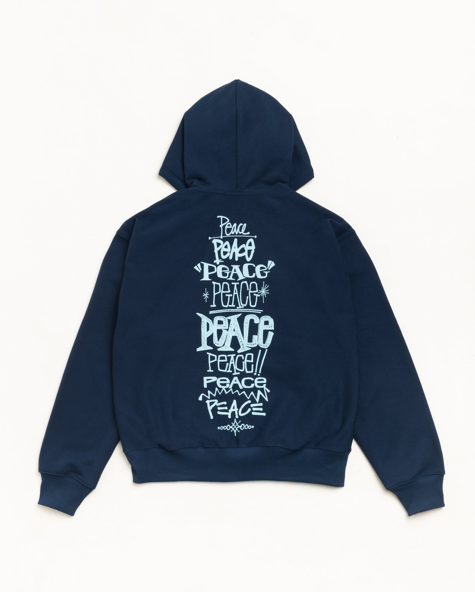 Peace Increased Zip Hoodie - Navy | Sweats | Stüssy Japan