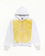 PRINTED PATTERN ZIP HOODIE