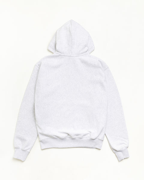Plaid Zip Hood Unisex Long Sleeve In Ash Heather/pink