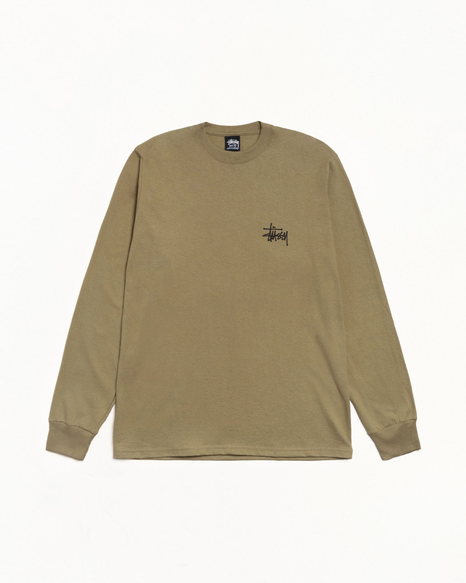 Basic Stussy Ls Tee Mens Long Sleeve In Army