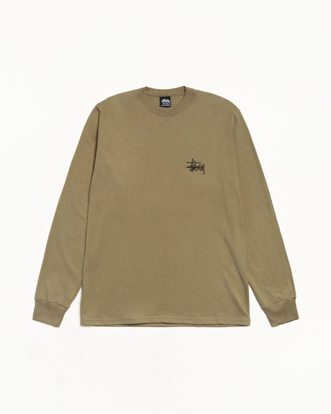 Basic Stussy Ls Tee Mens Long Sleeve In Army