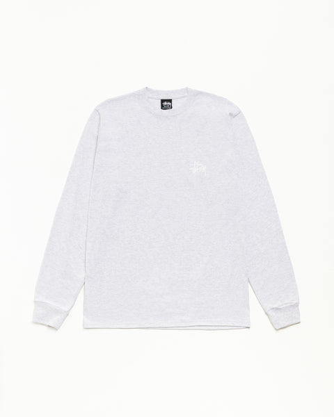 Basic Stüssy LS Tee ユニセックスのロングスリーブTシャツ（アッシュヘザーカラー）