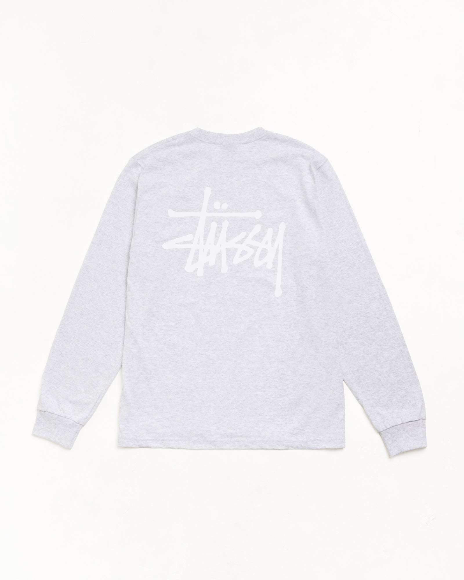 Basic Stüssy LS Tee - Ash Heather | Tees | Stüssy Japan