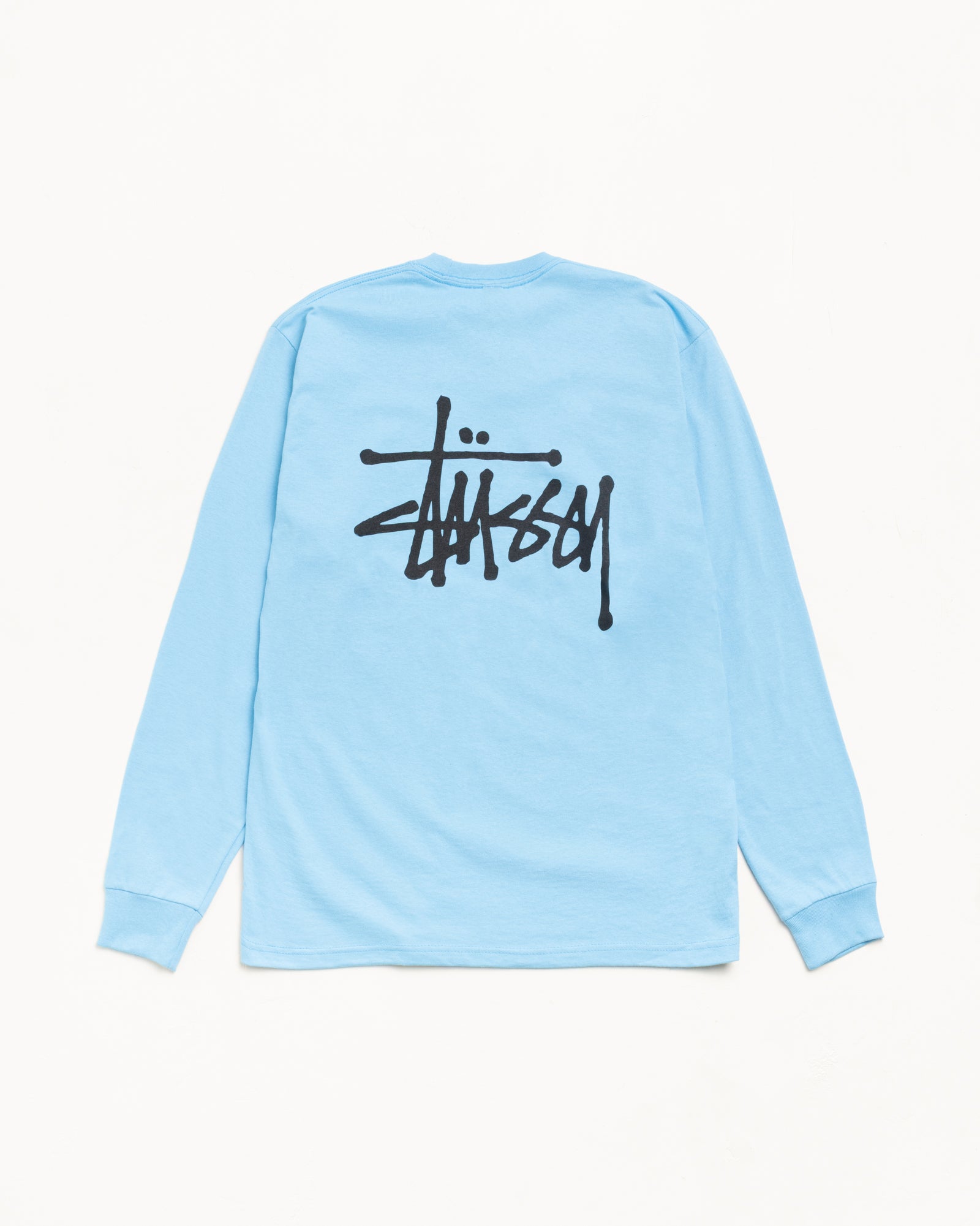 Basic Stussy Ls Tee Mens Long Sleeve In Sky Blue