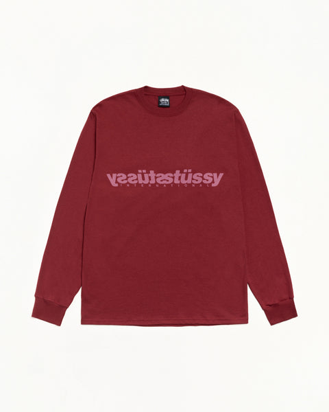 Mirror Ls Tee Mens Long Sleeve In Wine