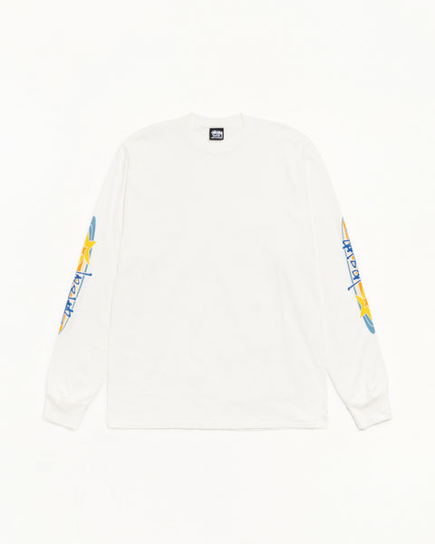 Two Star Pig. Dyed Ls Tee Mens Long Sleeve In Natural