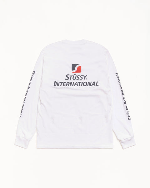 Stussy International Ls Tee Mens Long Sleeve In White
