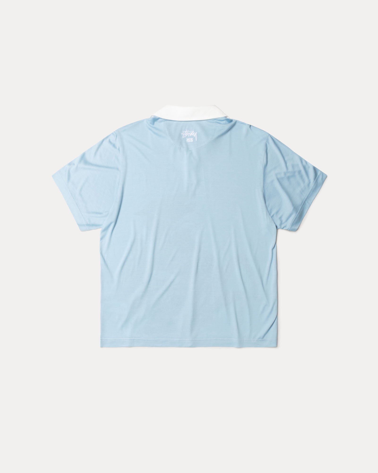 Wales Bonner Silk Polo – Blue | Tops & Shirts | Stüssy Japan