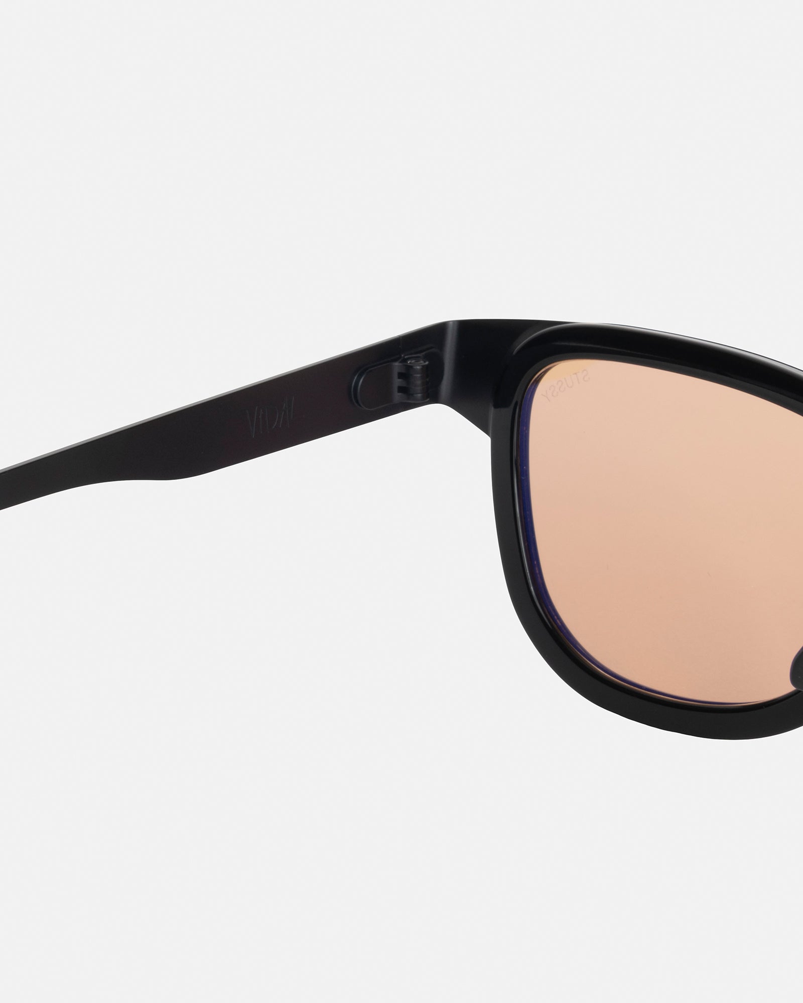 Vidal Sunglasses in black / black / amber – Stüssy Japan