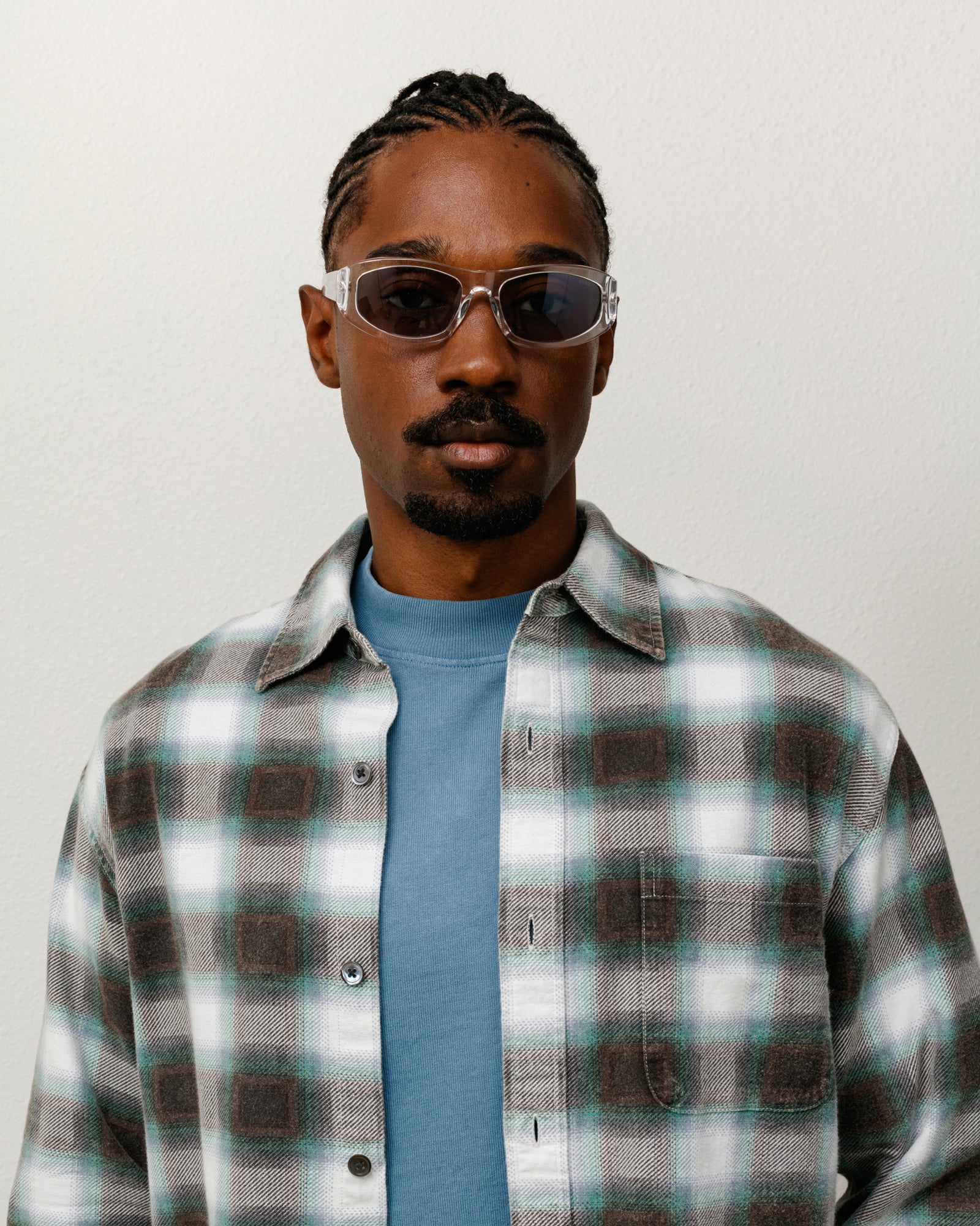 Landon Sunglasses – Crystal / Grey Lens | Accessories | Stüssy Japan