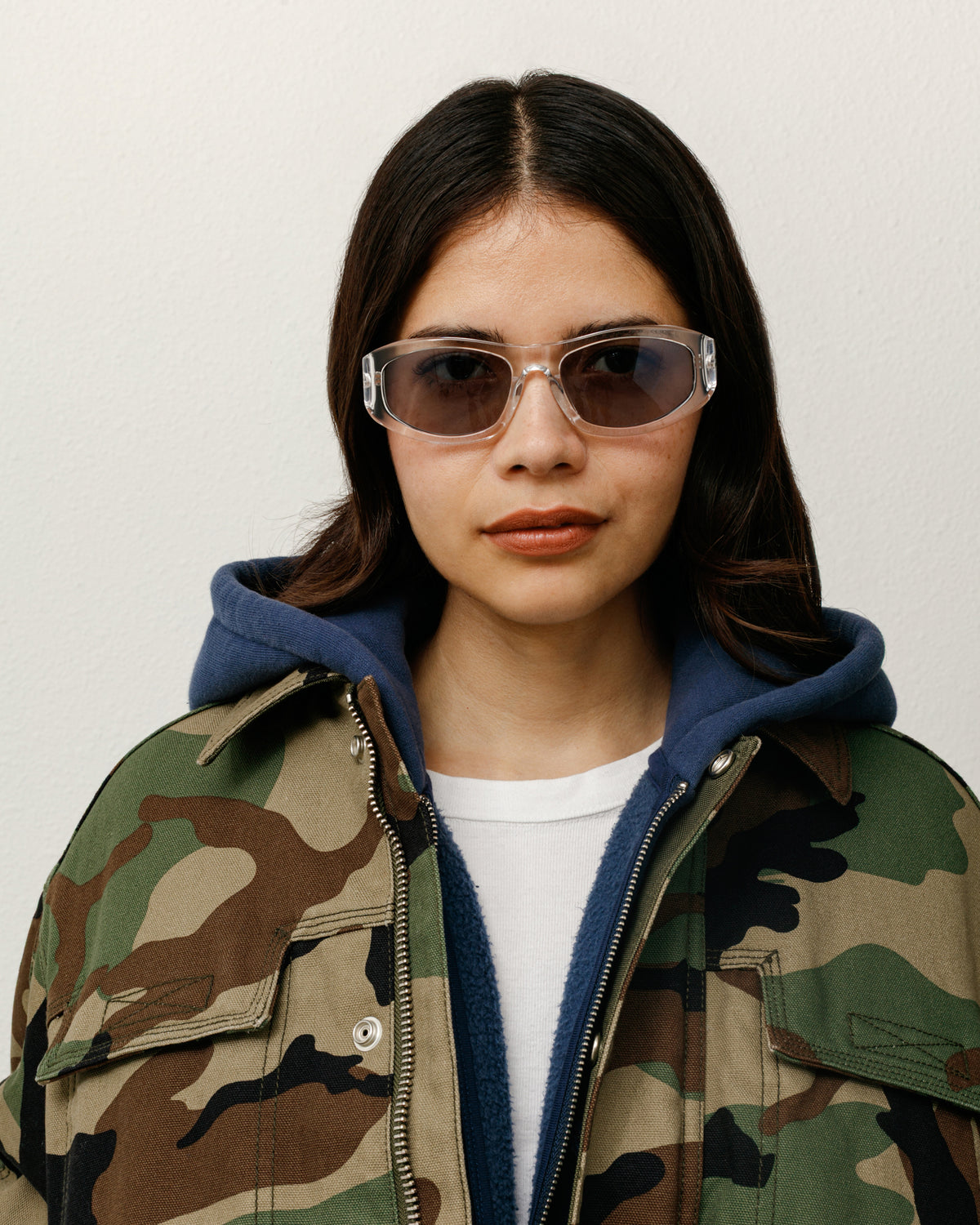 Landon Sunglasses – Crystal / Grey Lens | Accessories | Stüssy Japan