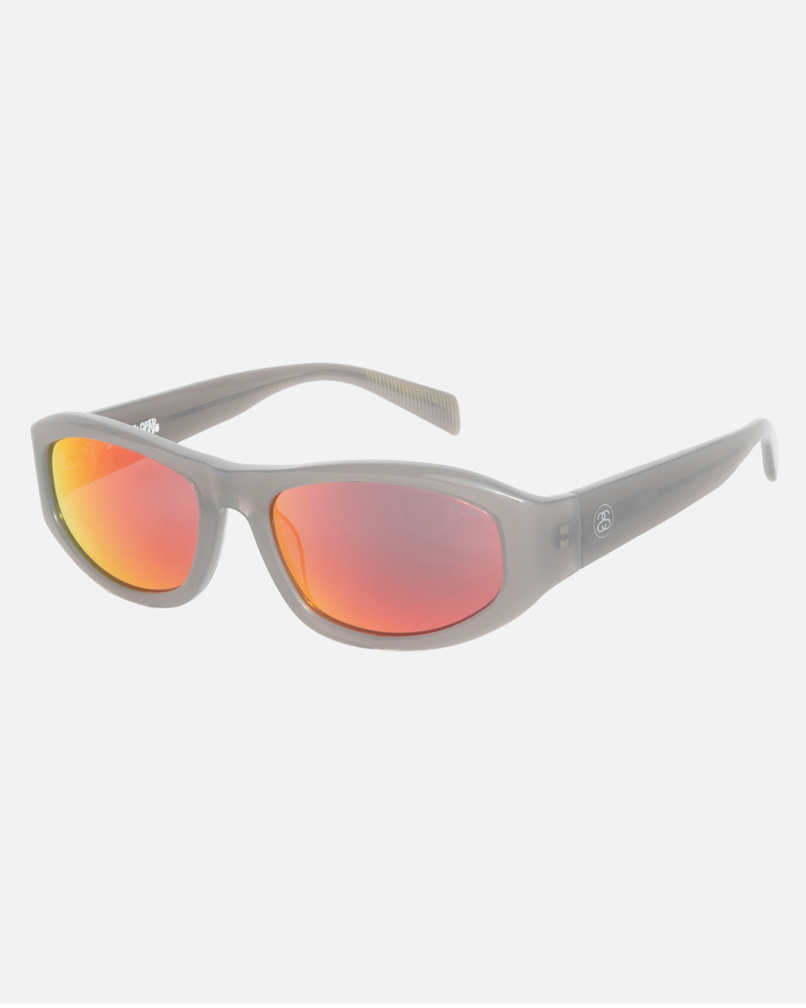 Stüssy Landon Sunglasses Grey / Silver Flare Lens Eyewear