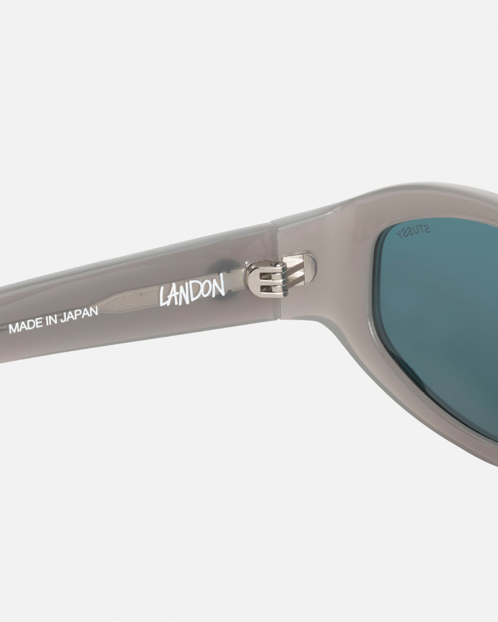 Stüssy Landon Sunglasses Grey / Silver Flare Lens Eyewear