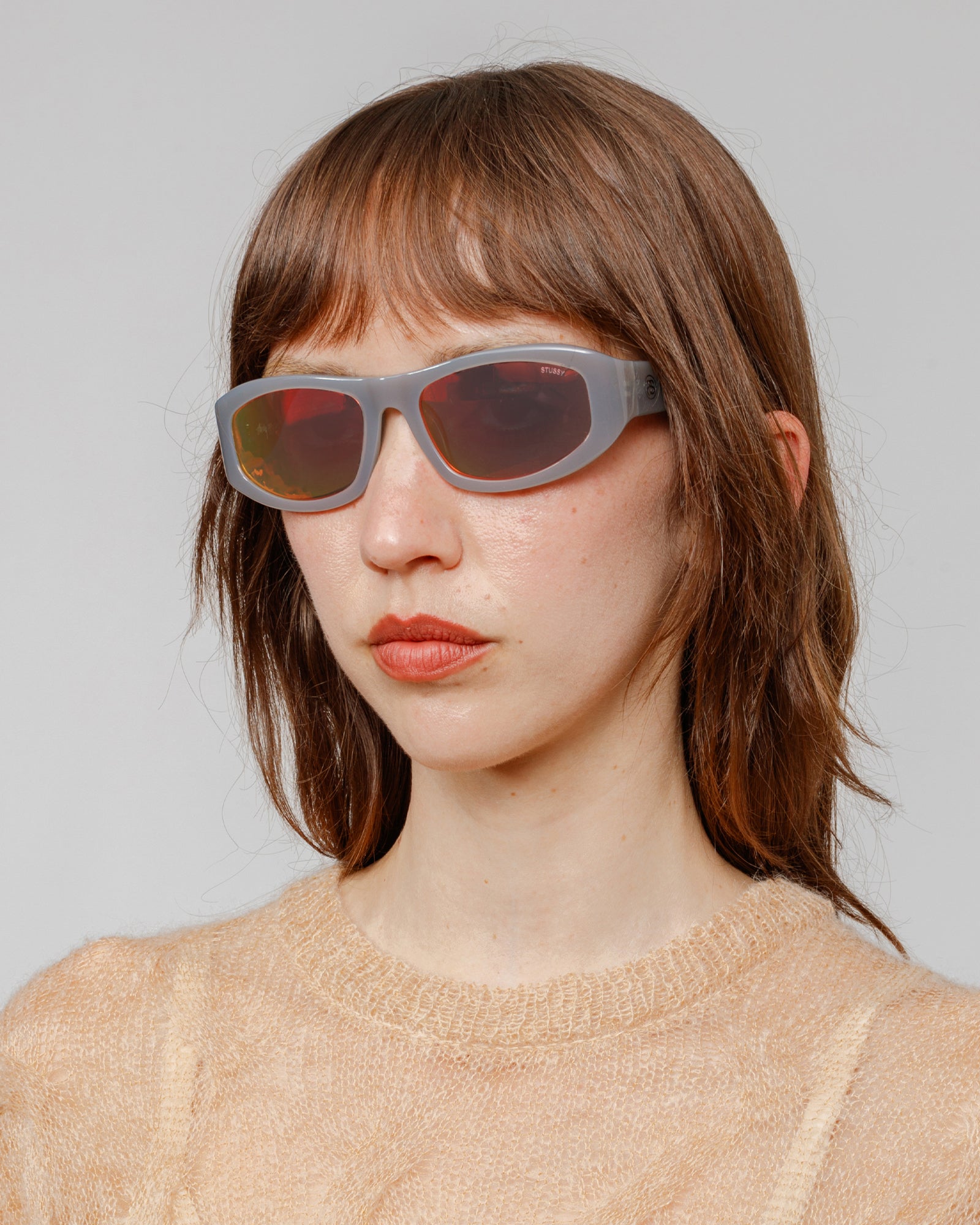 Landon Sunglasses in grey/silver flare – Stüssy Japan