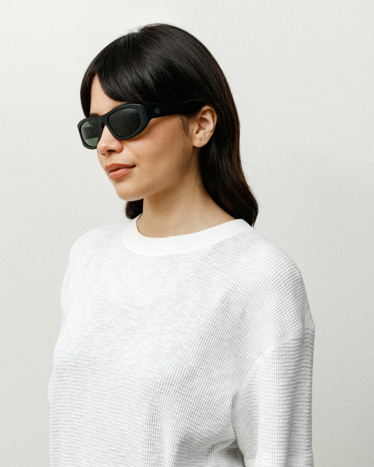Landon Sunglasses – Matte Black/Green Lens | Eyegear | Stüssy Japan