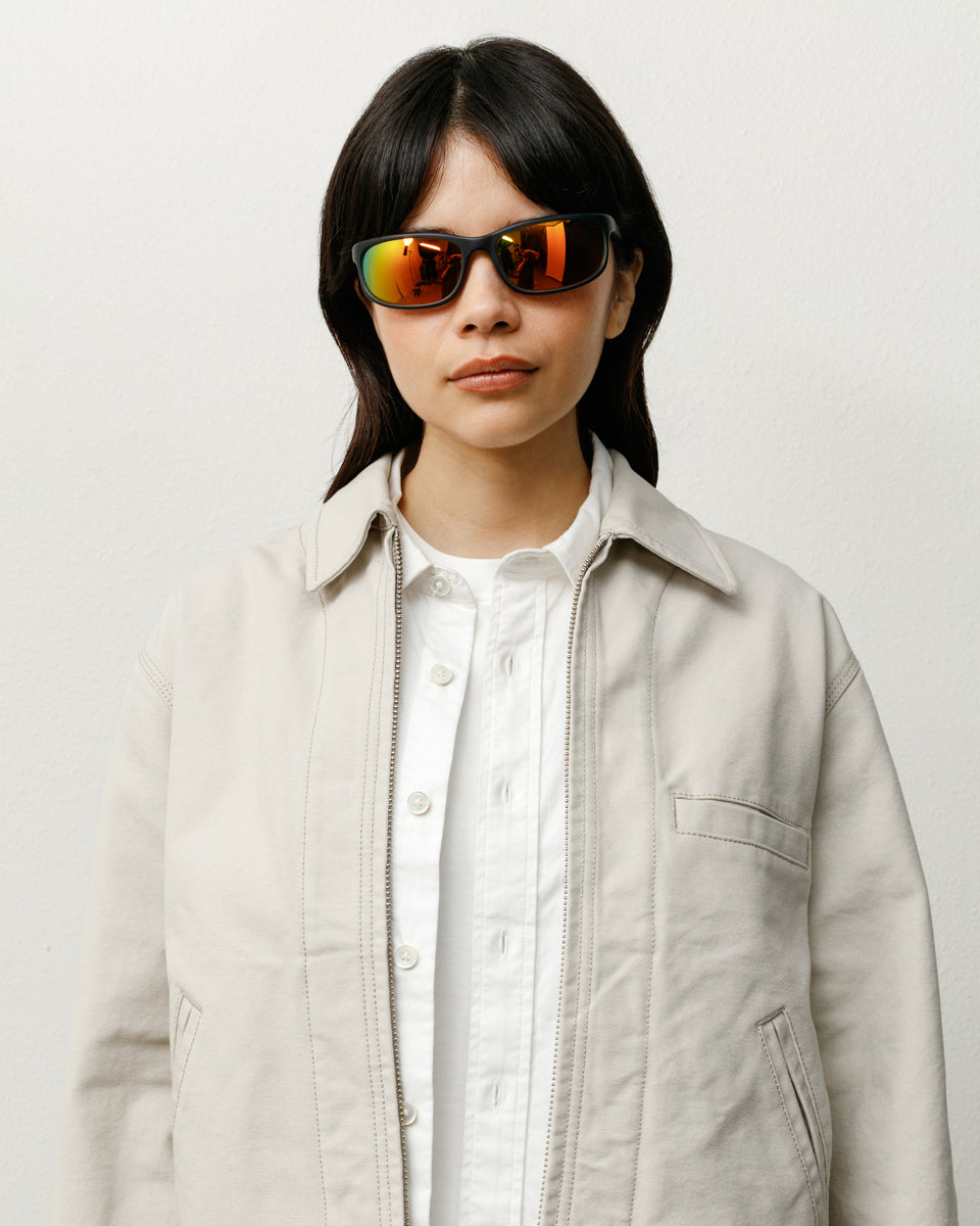 Julian Sunglasses Accessories In Frost Black/orange Mirror Lens