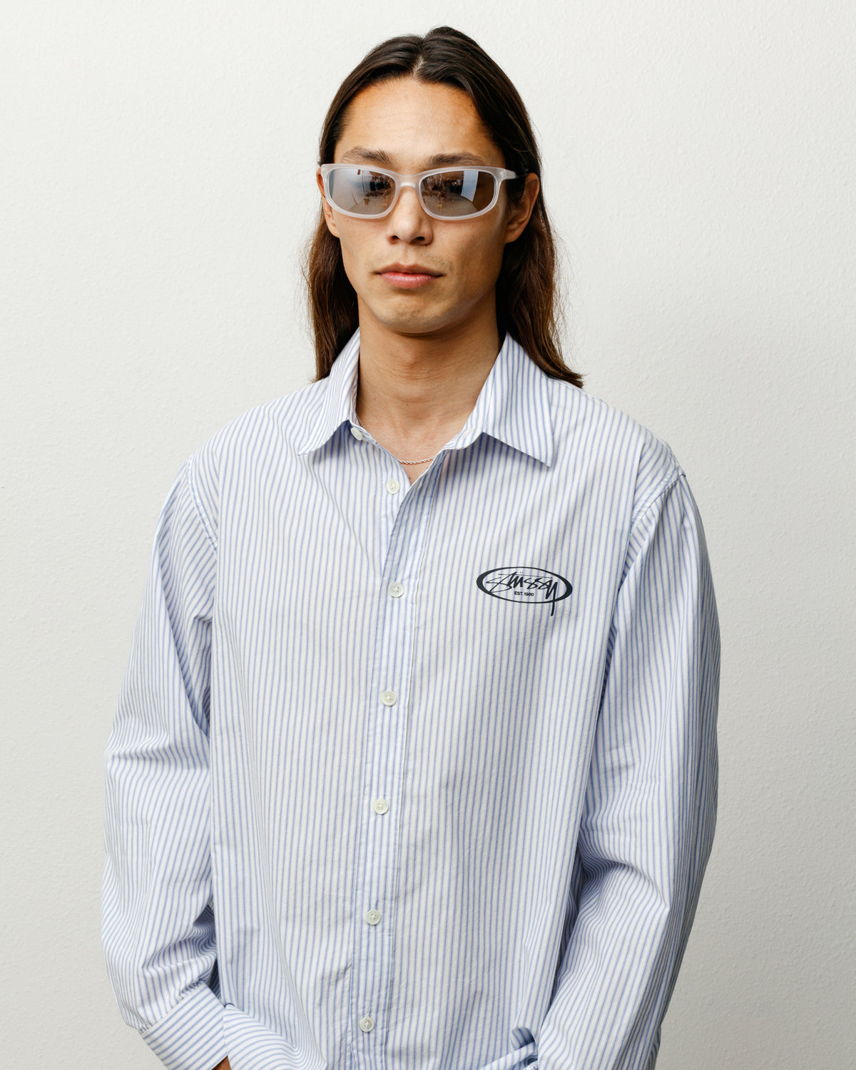 Julian Sunglasses – Frost Clear/Mirror Lens | Eyegear | Stüssy Japan